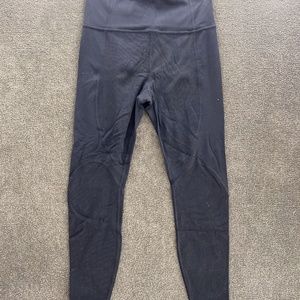 Athleta Rise Up Rib 7/8 Tight - Black, Size Small